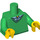 LEGO Grün Minifigur Torso mit V-neck Pullover over Blau Collared Hemd (76382 / 88585)