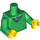 LEGO Groen Minifiguur Torso met V-neck Trui over Blauw Collared Shirt (76382 / 88585)