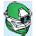 LEGO Green Ninjago Wrap with White Mask with Lloyd Ninjago Logogram