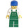 LEGO Green Overalls with Pocket, Green Legs, Blue Hat, Smirk and Stubble Beard Minifigure
