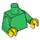 LEGO Groen Vlak Minifiguur Torso met Groen Armen (73403 / 76382)