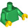 LEGO Grønn Vanlig Minifigur Overkropp med Grønn Armer (73403 / 76382)