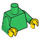 LEGO Grün Schmucklos Minifig Torso mit Green Arme (76382 / 88585)