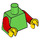 LEGO Groen Vlak Torso met Rood Armen en Geel Handen (76382 / 88585)