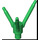 LEGO Vert Plante Base avec Trois Branches (24855)