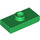 LEGO Green Plate 1 x 2 with 1 Stud (with Groove) (3794 / 15573)