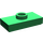 LEGO Vert assiette 1 x 2 avec 1 Stud (avec rainure et support de goujon inférieur) (15573)