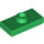 LEGO Green Plate 1 x 2 with 1 Stud (with Groove and Bottom Stud Holder) (15573 / 78823)