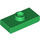 LEGO Groen Plaat 1 x 2 met 1 Stud (zonder Groef in onderzijde) (3794)