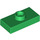 LEGO Vert assiette 1 x 2 avec 1 Stud (sans rainure inférieure) (3794)