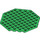 LEGO Groen Plaat 10 x 10 Octagonal met Gat (89523)