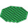 LEGO Grün Platte 10 x 10 Octagonal mit Loch (89523)