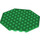 LEGO Groen Plaat 10 x 10 Octagonal met Gat (89523)