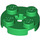 LEGO Groen Plaat 2 x 2 Ronde met As Gat (met &#039;+&#039;-vormig asgat) (4032)