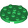 LEGO Green Plate 4 x 4 Round with Hole and Snapstud (60474)