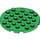 LEGO Green Plate 6 x 6 Round with Pin Hole (11213)