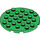 LEGO Groen Plaat 6 x 6 Ronde met Pin Gat (11213)