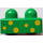 LEGO Verde Primo Ladrillo 1 x 2 con Amarillo Spots (31001 / 82407)