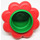 LEGO Groen Primo Bloem Top met Gezicht en Rood Bloemblaadjes