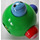 LEGO Grün Primo Rattle Ball mit sliding knobs