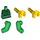 LEGO Green Quidditch Uniform Torso with Green Arms and Yellow Hands (973)