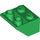 LEGO Groen Helling 2 x 2 (45°) Omgekeerd met platte afstandsring eronder (3660)