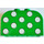 LEGO Green Slope Brick 2 x 4 x 2 Curved with White Dots (4744 / 82362)