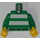 LEGO Verde Sport Busto con 10 sul retro (973 / 73403)