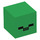 LEGO Green Square Minifigure Head with Baby Zombie Face (37180 / 75499)