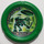 LEGO Green Technic Bionicle Weapon Throwing Disc with Amazon / Jungle, 3 pips, Amazon throwing disk (32171)