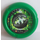 LEGO Green Technic Bionicle Weapon Throwing Disc with Jungle, 2 Pips, Leaf Logo (32171)