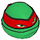 LEGO Green Teenage Mutant Ninja Turtles Head with Raphael Red Mask and Frown (13010)