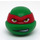 LEGO Green Teenage Mutant Ninja Turtles Head with Raphael Smirk (17829)