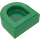 LEGO Grün Fliese 1 x 1 Hälfte Oval (24246 / 35399)