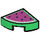 LEGO Grün Fliese 1 x 1 Quartal Kreis mit Dark Pink Watermelon Slice (25269 / 49343)