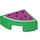 LEGO Grün Fliese 1 x 1 Quartal Kreis mit Dark Pink Watermelon Slice (25269 / 49343)