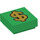 LEGO Verde Piastrella 1 x 1 con Gold Dollar Sign con scanalatura (3070 / 69046)