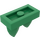 LEGO Vert Tuile 1 x 2 avec 2 Verticale Les dents (15209)