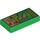 LEGO Green Tile 1 x 2 with Granola Bar with Groove (3069)