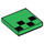 LEGO Green Tile 2 x 2 with 4 Black Pixels with Groove (3068 / 39851)