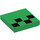 LEGO Green Tile 2 x 2 with 4 Black Pixels with Groove (3068 / 39851)