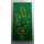 LEGO Green Tile 2 x 4 with Riddler Logo and Green Flames Sticker (87079)