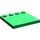 LEGO Vert Tuile 4 x 4 avec Goujons sur Bord (6179)