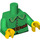 LEGO Grün Torso mit Kragen, Gürtel und 4 Gold Knöpfe (973 / 88585)