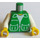 LEGO Groen Torso met Green Vest met Pockets Over Wit Shirt (973)