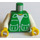 LEGO Groen Torso met Groen Vest met Pockets Over Wit Shirt (973 / 73403)