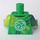 LEGO Verde Torso con Lima Scales y Blanco Bufanda (973 / 76382)