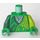 LEGO Grün Torso mit Limette Scales und Weiß Schal (973 / 76382)