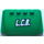 LEGO Green Wedge 4 x 6 Curved with &quot;L.C.B.&quot; Sticker (52031)