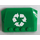 LEGO Green Wedge 4 x 6 Curved with Recycling Logo Sticker (52031)